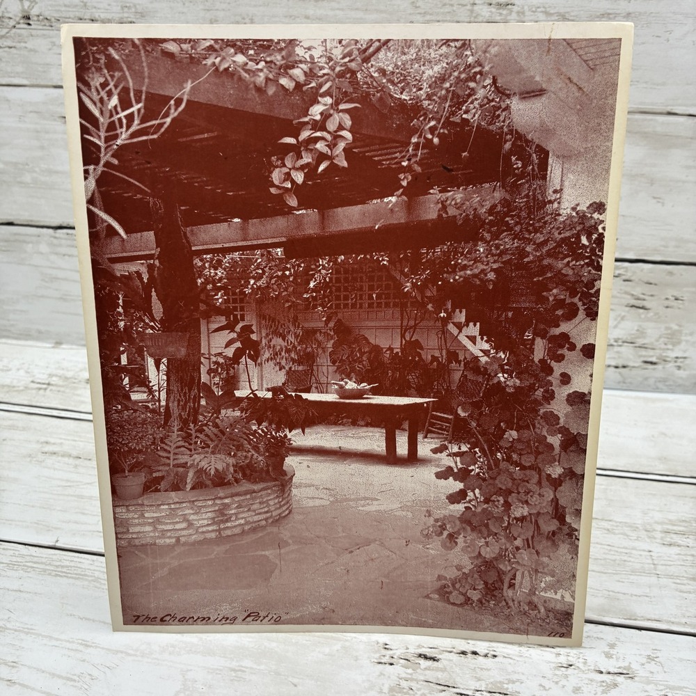 Vintage Giant Postcard Will Rogers State Park The Charming Patio Santa Monica CA